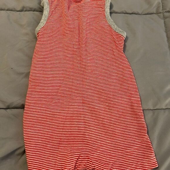 12m Carter’s sleeveless patriotic, red, white, and blue romper - Picture 2 of 2